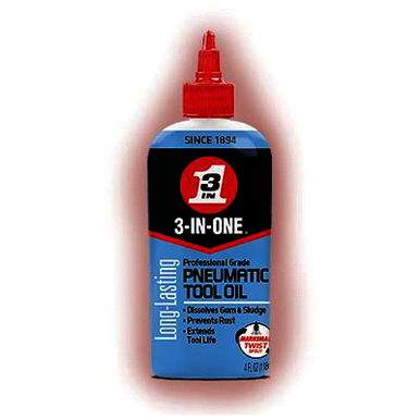 3-IN-ONE 120046 Pneumatic Tool Oil, 4 oz Bottle, Liquid Form, Clear Amber, 0.82