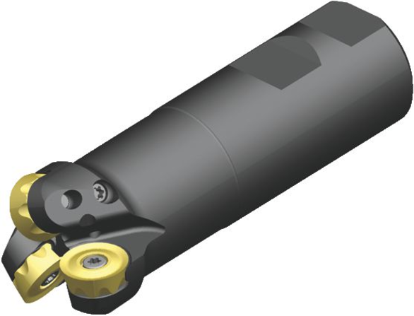 Kennametal 2610667 1.2500 in Milling Dia, 4.6900 in Shank Length, 0.3750 in Max Depth, 4.6900 in OAL, 3 Inserts, Coolant Through, Indexable Copy Face Mills