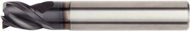 KENNAM 4061091 0.3819 in Mill Dia, 0.4331 in LOC, 3 Flutes, 0 Point Angle, Carbide, AlTiN, Drill Mill