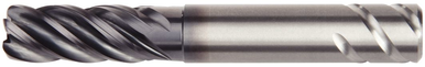 Kennametal 3524485 0.2362 in Dia, 5 Flute, Solid Carbide, Corner Radius & Corner Chamfer End Mill