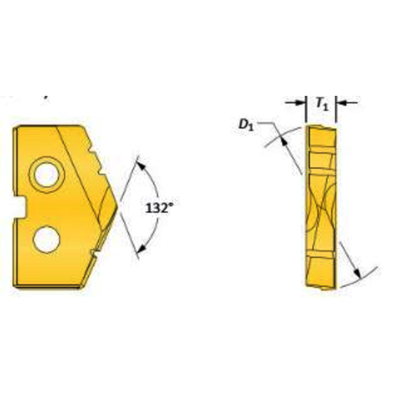 Allied Machine & Engineering 150A-0017-FN SER #0, 17/32 in, TiAIN, Spade Drill Insert