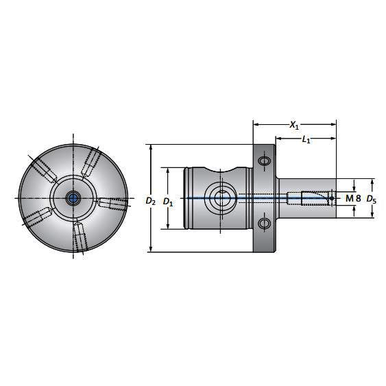 ALLIED MVS50-28 M8 X 32MM Steel Wohlhaupter