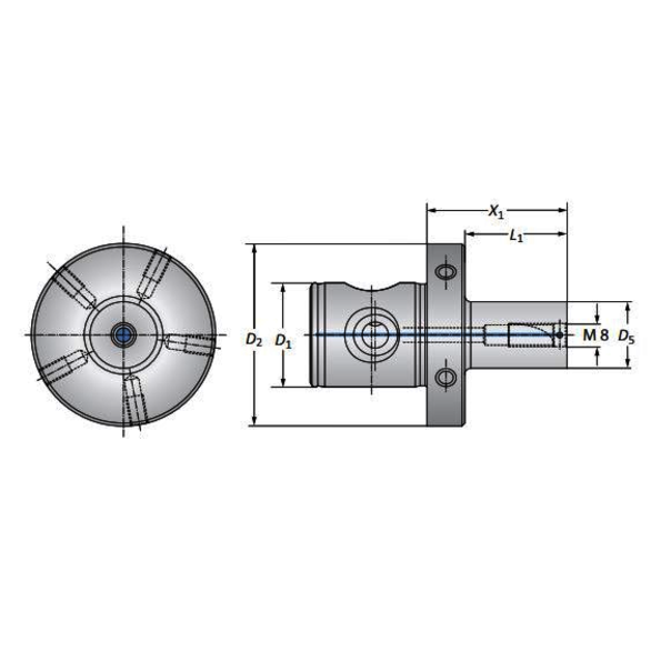 ALLIED MVS50-28 M8 X 32MM Steel Wohlhaupter