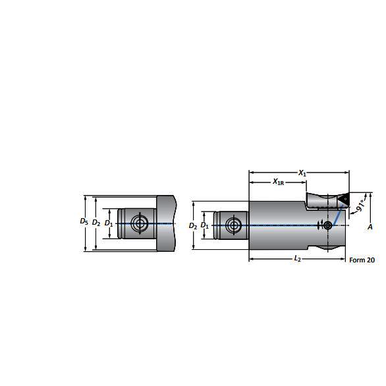 ALLIED 320, 2.087-2.598", MVS40-22  Steel Boring Head