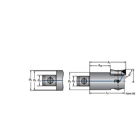 ALLIED 320, 2.087-2.598", MVS40-22  Steel Boring Head