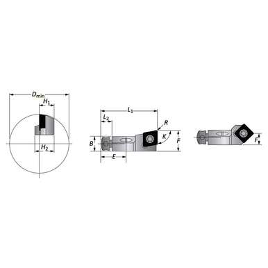 ALLIED 345019 F112 FOR BORING FROM 40MM 80°