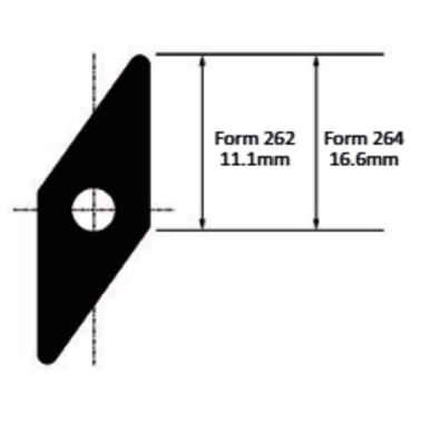 ALLIED F262 02GN129 WHW16 Carbide Turning Boring Insert