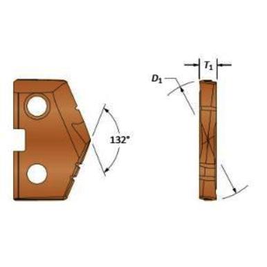 Allied Machine & Engineering 4C12H-27.5 SER #2, 27.50 mm, K35, Spade Drill Insert