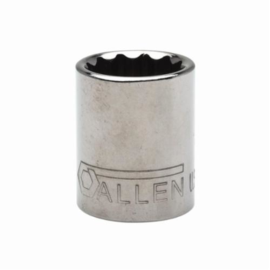 Allen Allendrive 12718 Standard Length Drive Socket, Metric, 18 mm 12 Point Socket, 1/2 in