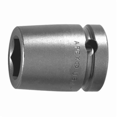 Apex 15MM03 Short Length Drive Socket, Metric, 15 mm 6 Point Socket, 3/8 in Female Square Drive