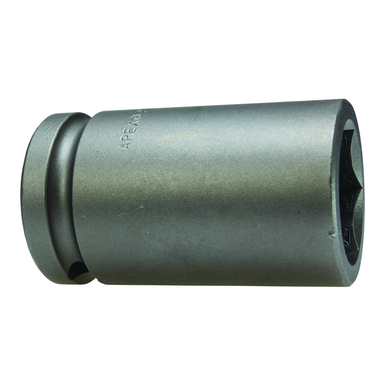 Apex 18MM25-D Long Length Metric Impact Socket, 18 mm Socket, 1/2 in Drive, 57.1 mm OAL, High Carbon Alloy Steel