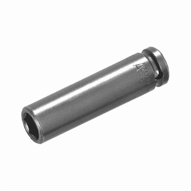 Apex 18MM35 Extra Long Length Thin Wall Drive Socket, Metric, 18 mm 6 Point Socket, 1/2 in Female Square Drive
