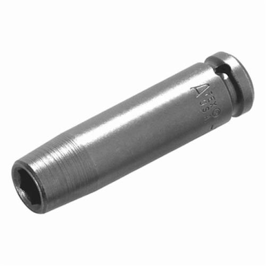 Apex 3318-D Extra Long Length Drive Socket, Imperial, 9/16 in 12 Point Socket, 3/8 in Female Square Drive