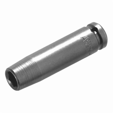 Apex 3318 Extra Long Length Drive Socket, Imperial, 9/16 in 6 Point Socket, 3/8 in Female Square Drive