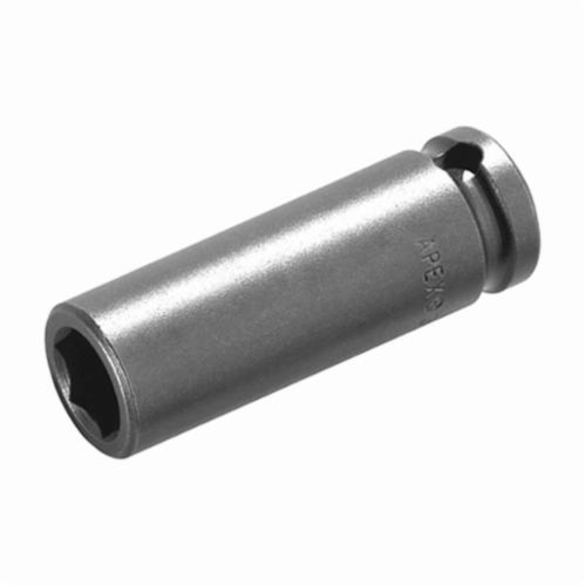 Apex 3524-D Long Length, Thin Wall Drive Socket, Imperial, 3/4 in 12 Point Socket, 3/8 in Female Square Drive
