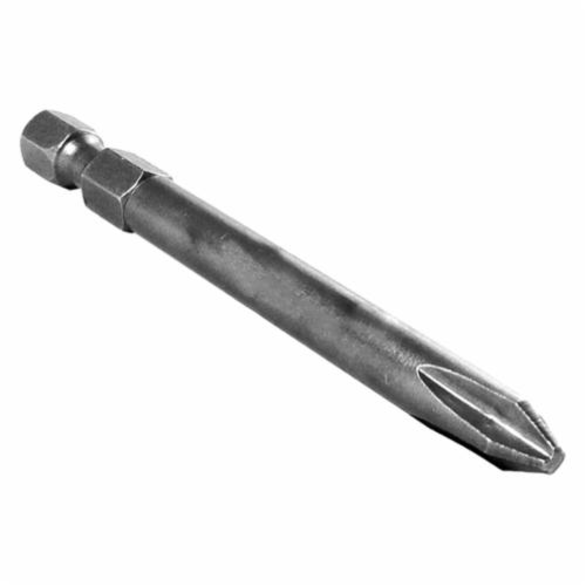 Apex 492X Power Drive Bit, NO 2 Phillips Point, 1-15/16 in OAL, Hex Shank, Tool Steel