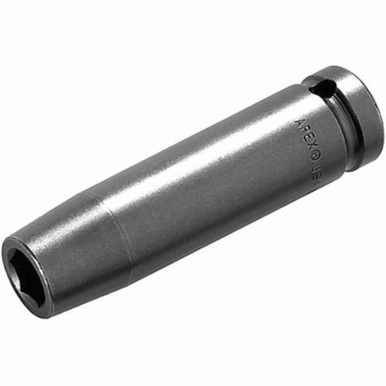 Apex 5324-D Extra Long Length Drive Socket, Imperial, 3/4 in 12 Point Socket, 1/2 in Female Square Drive