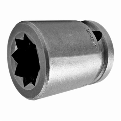 Apex 5620-D Double Squared Nut, Standard Length Drive Socket, Imperial, 5/8 in 8 Point Socket, 1/2 in
