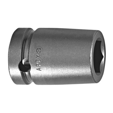 Apex 7140 SAE Standard Length Impact Socket, 1-1/4 in Socket, 3/4 in Drive, 2-1/8 in OAL, High Carbon Alloy Steel