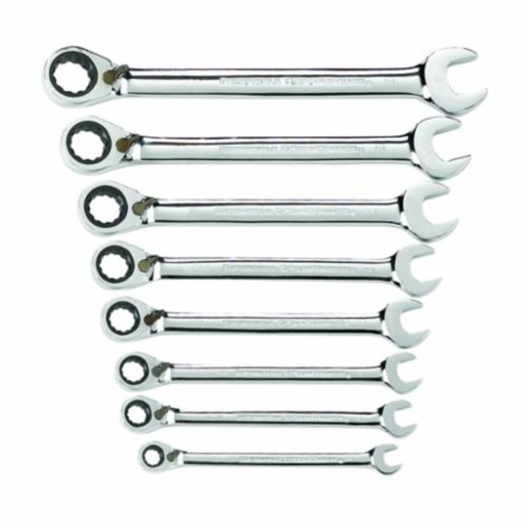 GearWrench 9533N Reversible Ratcheting Combination Wrench Set, 8 Pieces