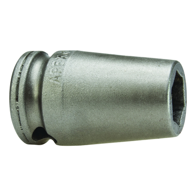 Apex M3P08 Magnetic SAE Impact Socket, 1/4 in Socket, 3/8 in Drive, 1-1/4 in OAL, High Carbon Alloy Steel