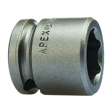 Apex M-14MM03 Magnetic Metric Standard/Short Length Impact Socket, 14 mm Socket, 3/8 in Drive, 22.2 mm OAL