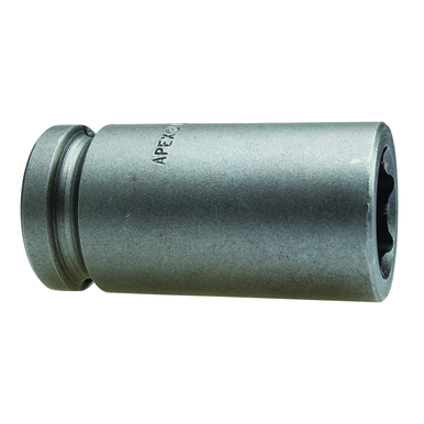Apex MB-10MM25 Magnetic Long Length Metric Impact Socket, 10 mm Socket, 1/2 in Drive, 57.1 mm OAL