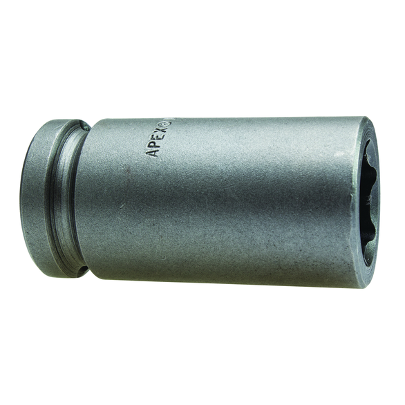 Apex MB-10MM25 Magnetic Long Length Metric Impact Socket, 10 mm Socket, 1/2 in Drive, 57.1 mm OAL
