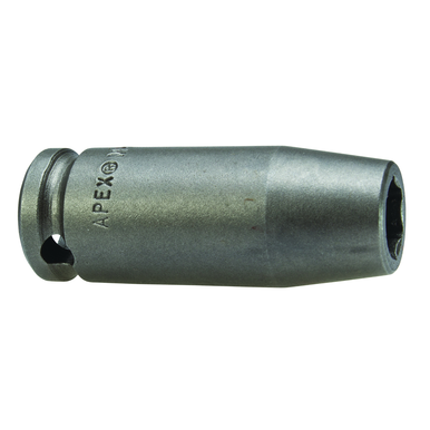 Apex MB-3216 Magnetic Long/Extra Long Length SAE Impact Socket, 1/2 in Socket, 3/8 in Drive, 2 in OAL