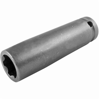 Apex SF-5318 Extra Long Length Drive Socket, Imperial, 9/16 in 6 Point Socket, 1/2 in Female Square Drive