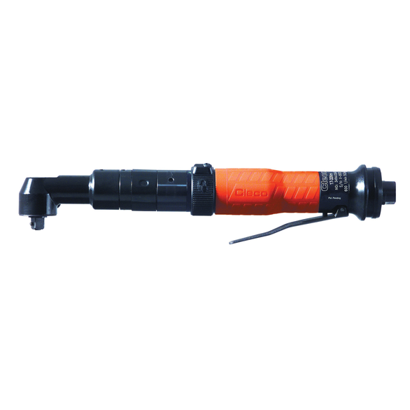 Cleco 34 Clecomatic Clutch Light Duty Reversible Right Angle Nut Runner, 3/8 in Drive, 5 to 8 ft-lb, 1675 rpm, 34 scfm (Bare Tool)
