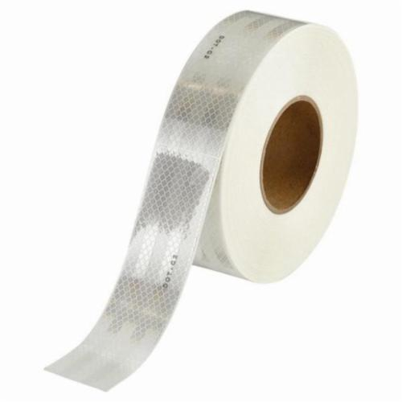 Brady® 76434 Vehicle Conspicuity Tape, 50 yd L x 0.02 to 0.024 in THK, DOT-C2 Solid White, B-752 Diamond Grade Reflective Sheeting