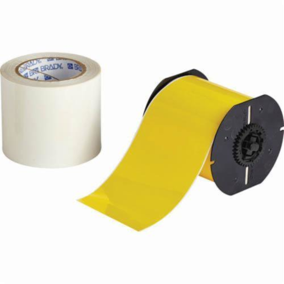 Brady® ToughStripe® B30C-4000-483YL-KT Thermal Transfer Printable Floor Marking Tape, 4 in W x 100 ft L, Yellow