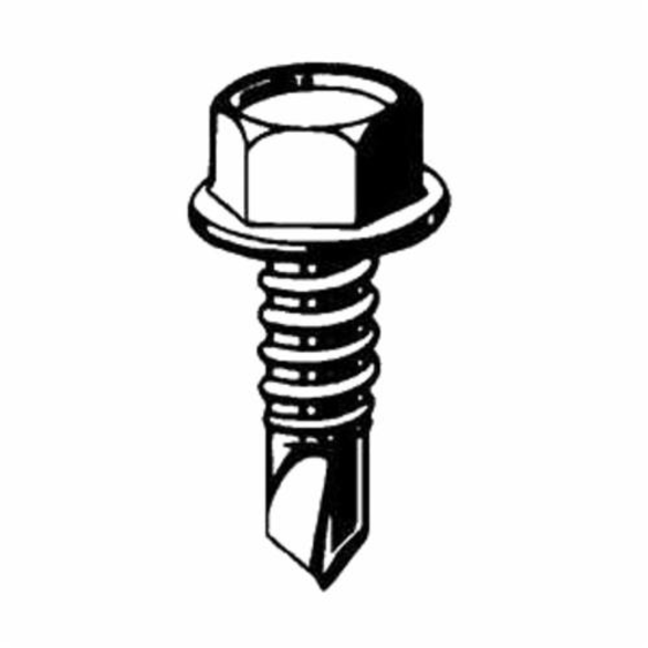 #10-16 DIA, 3/4 in L, Steel Self-Drilling Screw