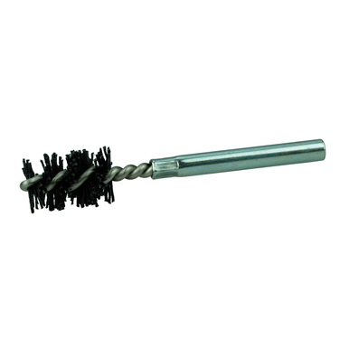 Burr-Rx Nylox 21760 Power Tube Brush, 9/16 in Dia x 1 in L, 3-1/2 in OAL, 0.026 in Dia Filament/Wire, Nylon/Ceramic Fill