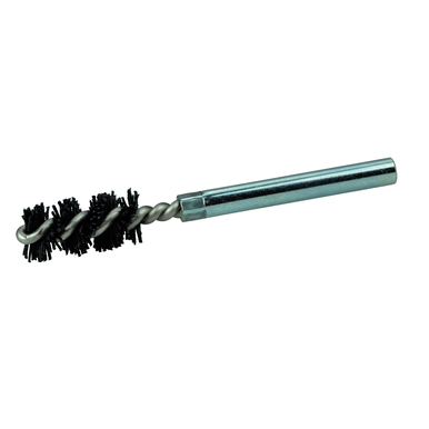 Burr-Rx Bore-Rx 22608 Power Tube Brush, 12 mm Dia x 1 in L, 3-1/2 in OAL, 0.026 in Dia Filament/Wire, Nylon/Ceramic Fill