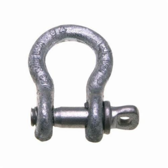 Campbell by Apex 5410835 Anchor Shackle, 2 ton Load, 1/2 in, 5/8 in Screw Pin, 13/16 in Opening, Galvanized