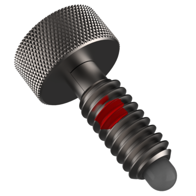 CARLAN CL-5-HRPN, 5/8 in, 5/8 in, Knurled Head (Locking Type), Hand Retractable Plunger