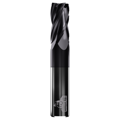 Gorilla Mill Cem316F4Tialn Square End Mill 0.1875in Milling Dia, 0.625in LOC, 2in OAL, 4 Flutes, Carbide