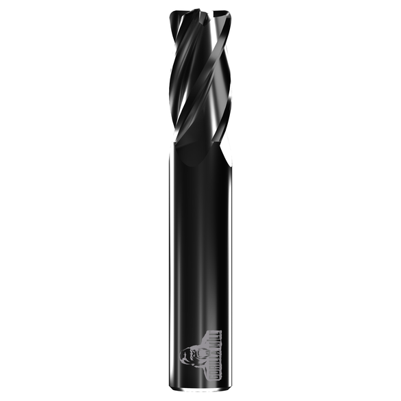 Gorilla Mill Cem10R4060 Corner Radius End Mill 1in Milling Dia, 1.5in LOC, 4in OAL, 4 Flutes, Carbide