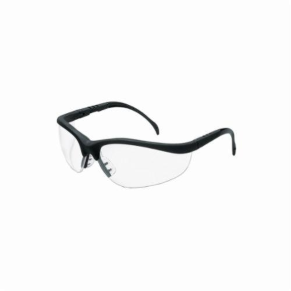 Crews KD110AF Klondike® Plus Safety Glasses, Duramass® Anti-Fog Clear Lens, Half Framed Black Nylon Frame, Polycarbonate Lens, Specifications Met: ANSI Z87+, AS/NZS 1337.1, CAN/CSA Z94.3