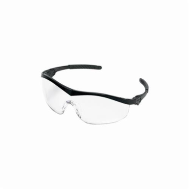 Crews ST110 Storm® Plus Single Lens Safety Glasses, Duramass® Hard Coat Clear Lens, Half Framed Black Nylon Frame, Polycarbonate Lens, Specifications Met: ANSI Z87+, CE EN 166, CAN/CSA Z94.3