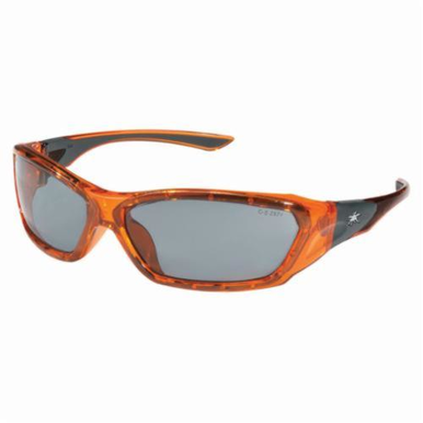 Crews FF137 ForceFlex® Dual Lens Safety Glasses, Duramass® Hard Coat Silver Mirror Lens, Full Framed Translucent Orange TPU Frame, Polycarbonate Lens, Specifications Met: ANSI Z87+, MIL-PRF-31013
