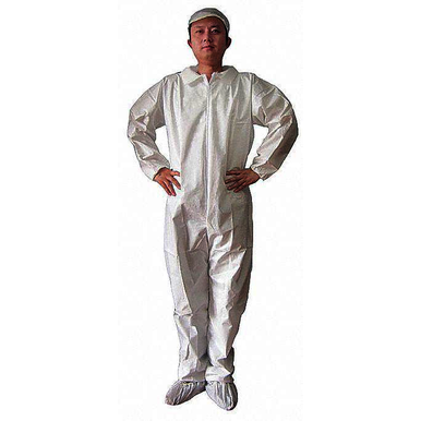 KEYSAF CVL-KG-3XL, 3X-Large, White, KeyGuard, Collared Coverall