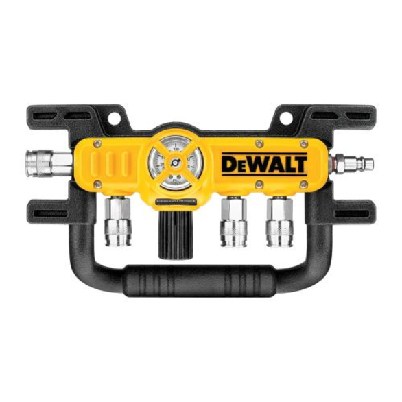 DeWALT® D55041 Quadraport Air Line Splitter With Regulator and 3/8 in Couplers, 3/8 in Port, 150 psi Pressure