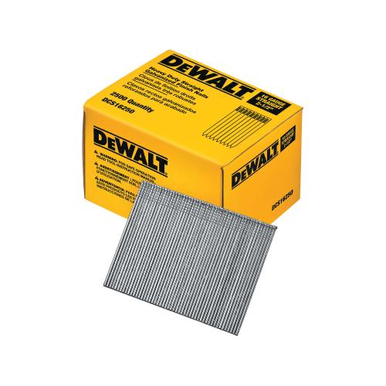 DeWALT® DCS16250 Angled Straight Finish Nail, 2-1/2 in L, 16 ga, Galvanized, Stamped Steel