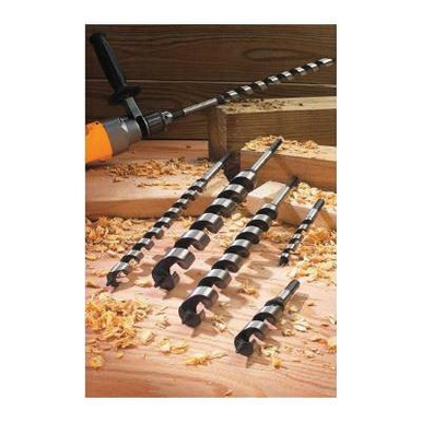 DeWALT® DW1671 Short Power Ship Auger Bit, 1 in Dia, 6 in OAL, 4 in L Hollow Center Flute, 7/16 in Shank