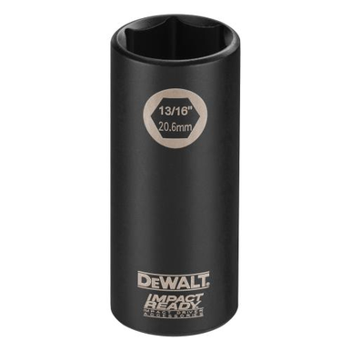 DeWALT® Impact Ready® DW2286 Deep Length Socket, Imperial, 3/8 in Square Drive, 1/2 in