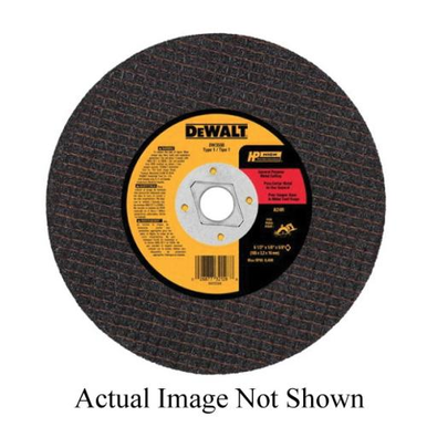 DeWALT® HP™ DW3531 Flat Abrasive Saw Wheel, 8 in Dia x 1/8 in THK, 5/8 in Center Hole, 24 Grit, Aluminum Oxide Abrasive