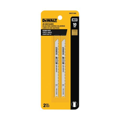 DeWALT® DW3710H2 High Performance Jig Saw Blade, 4 in L x 1/4 in W, 10, High Carbon Steel Body